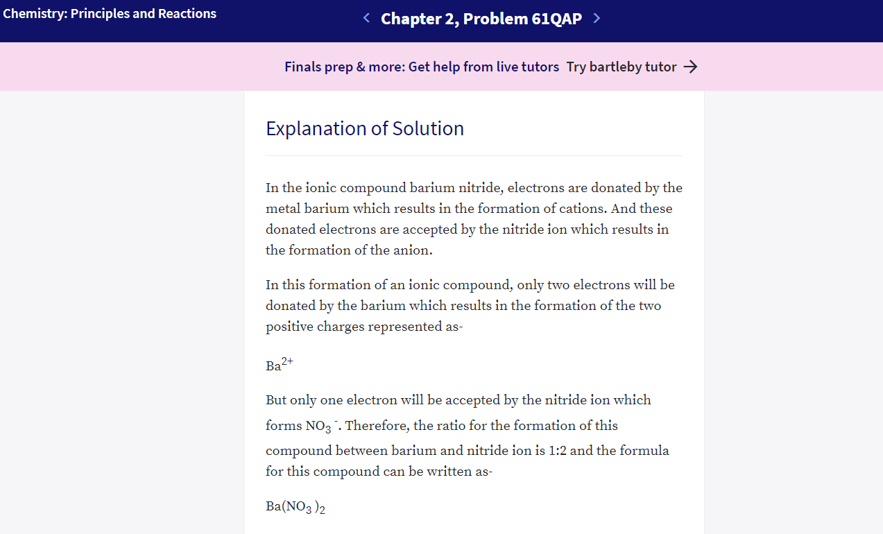 Answered barium nitride's ionic formula is… bartleby