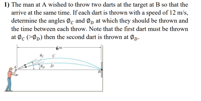 Answered: 1) The Man At A Wished To Throw Two… | Bartleby