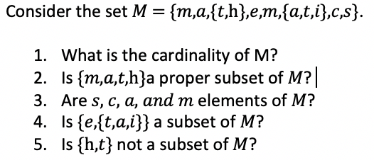 Answered Consider The Set M Bartleby