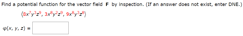 Answered: ind a potential function for the vector… | bartleby