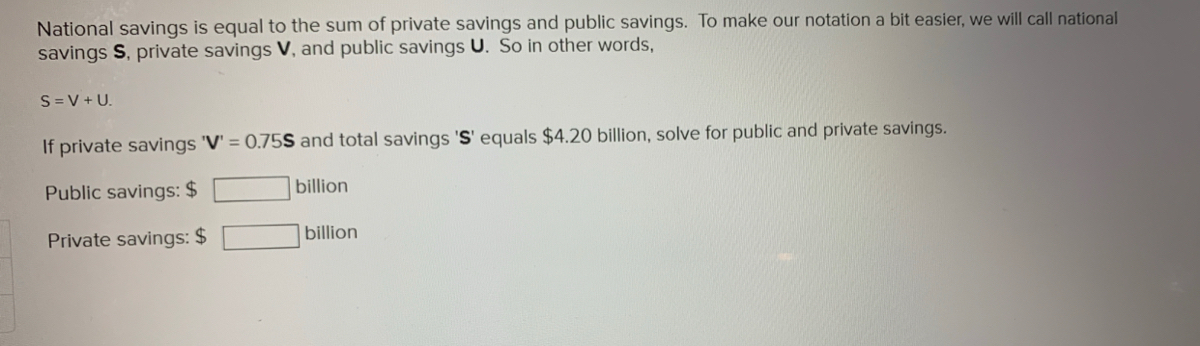 Answered: National Savings Is Equal To The Sum Of… | Bartleby