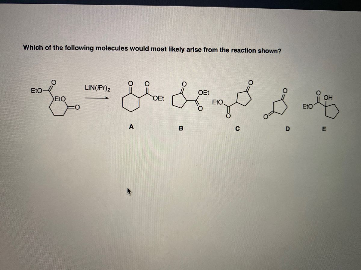 Answered: Which of the following molecules would… | bartleby