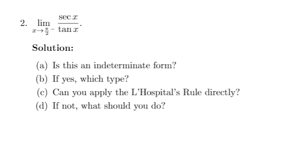 Answered Sec I 2 Lim Z Tanr Solution A Is Bartleby