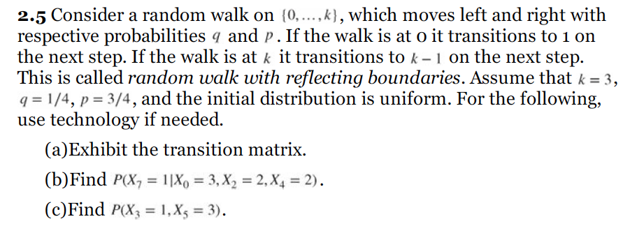 Answered 2 5 Consider A Random Walk On 0 Bartleby