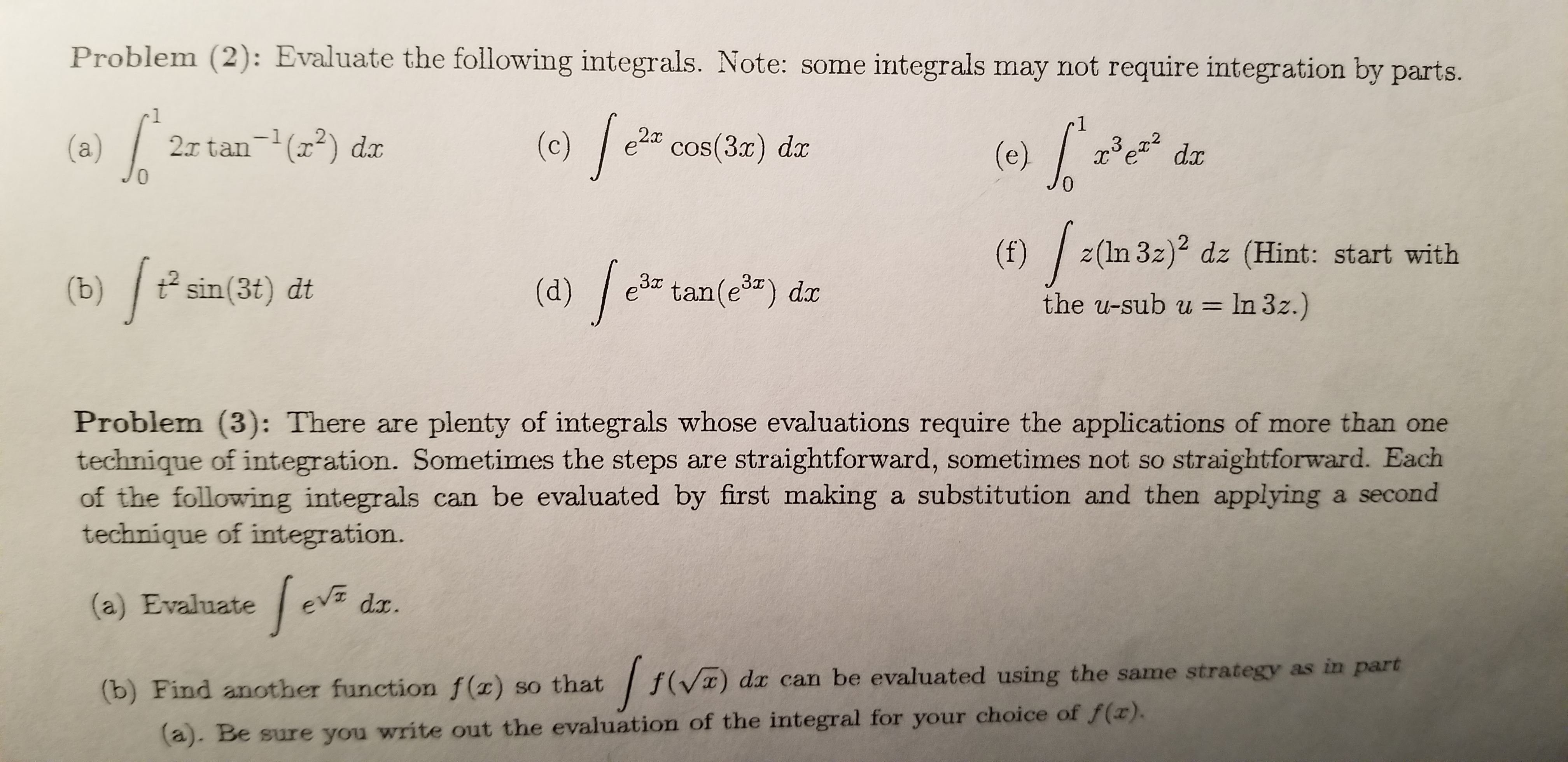 Answered Problem 2 Evaluate The Following Bartleby