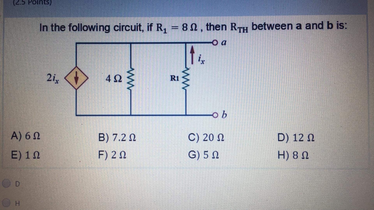 Answered In The Following Circuit If R 8 N Bartleby