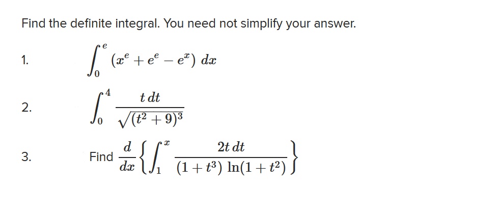 Answered Find The Definite Integral You Need Bartleby