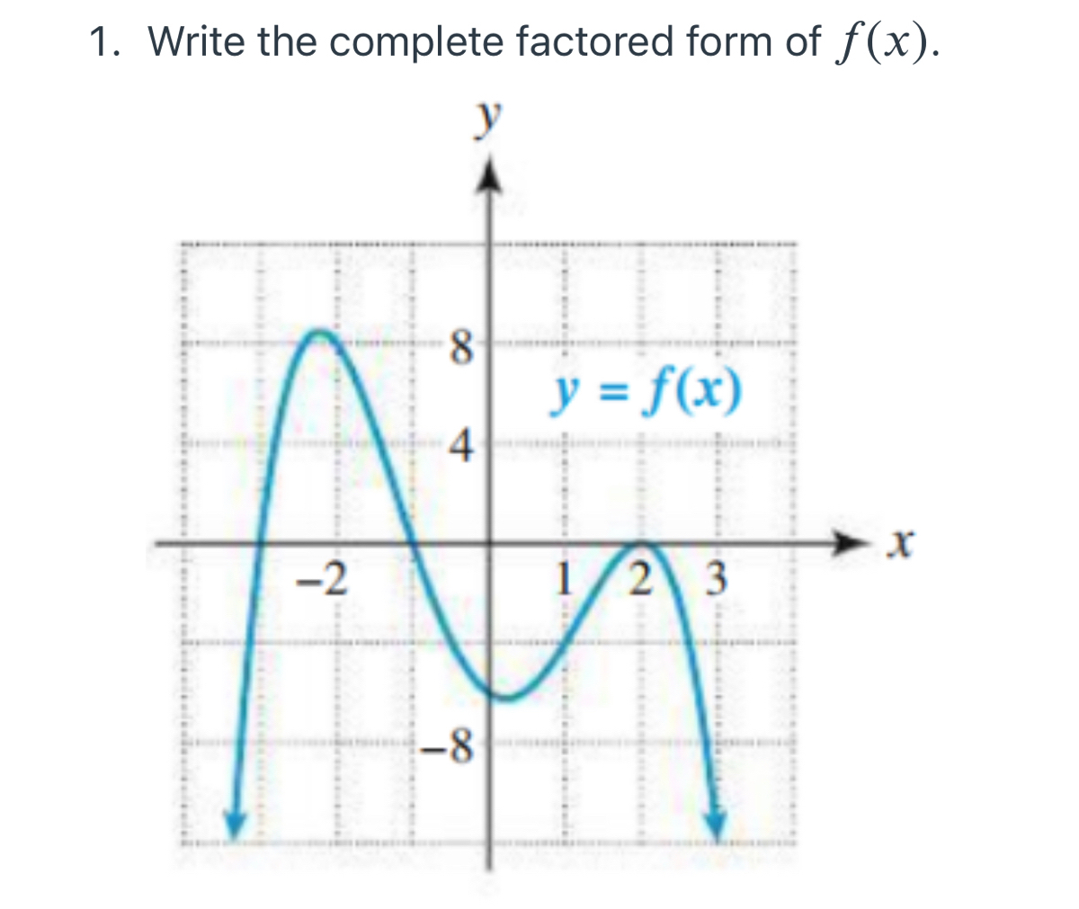 Answered: 1. Write the complete factored form of… | bartleby