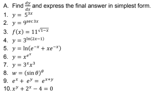 Answered Y 8 W Sin 0 9 E Eu 3d E U Bartleby