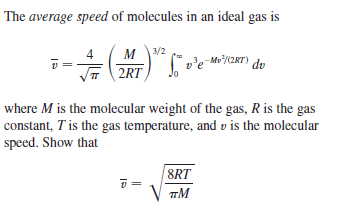 Answered: The average speed of molecules in an… | bartleby