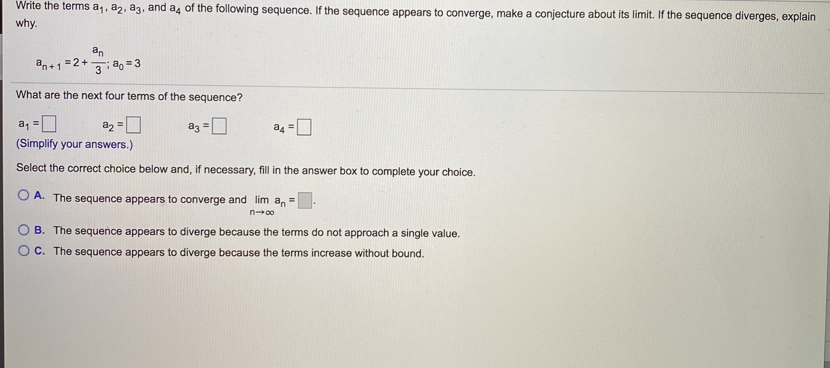 Answered Write The Terms A1 A3 And Of Bartleby