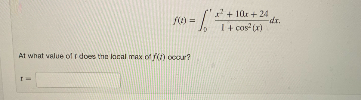 answered-x2-10x-24-dx-1-cos2-x-f-t-bartleby