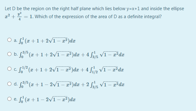 Answered Let D Be The Region On The Right Half Bartleby