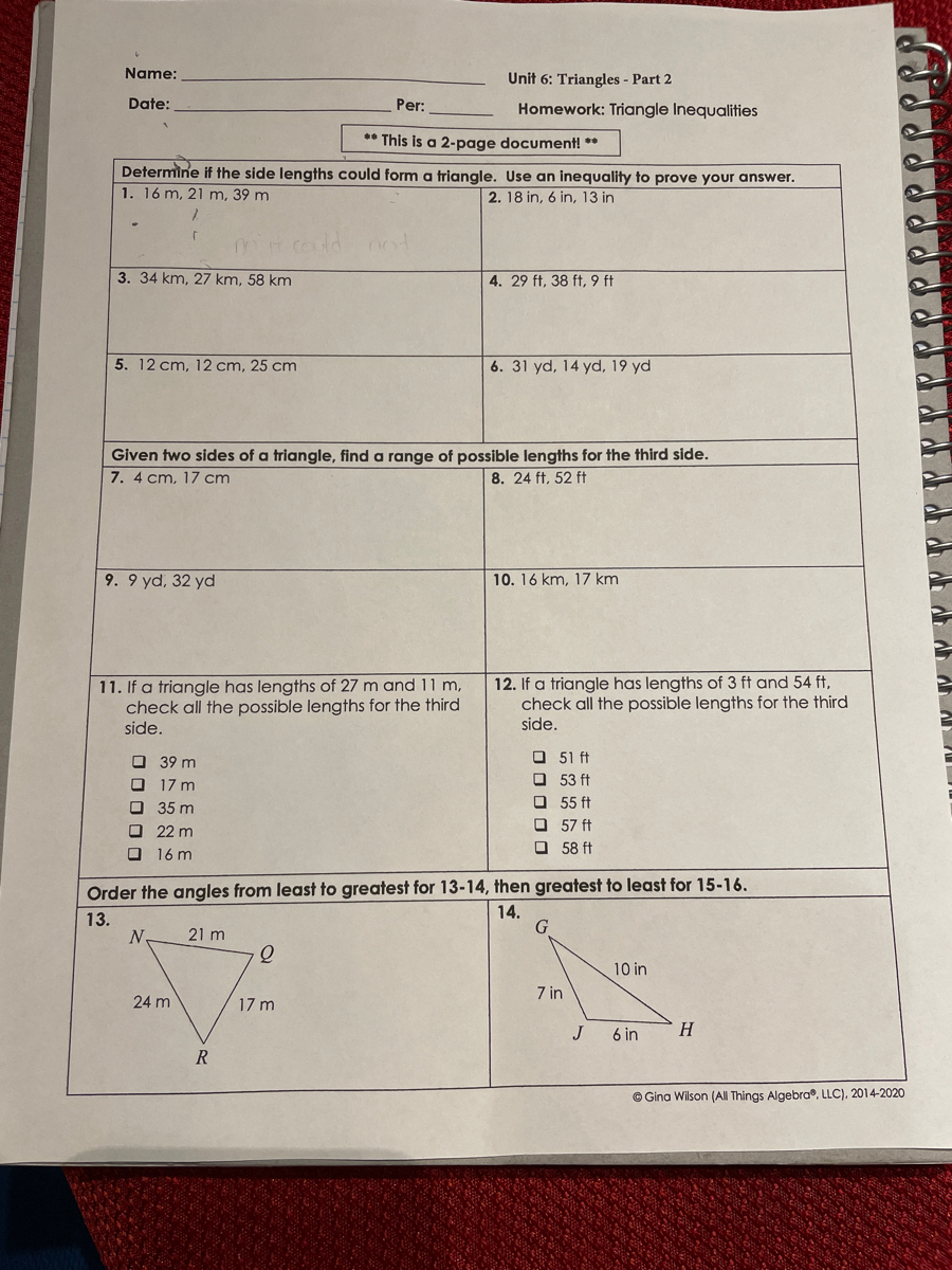 homework 6 triangle inequalities answers