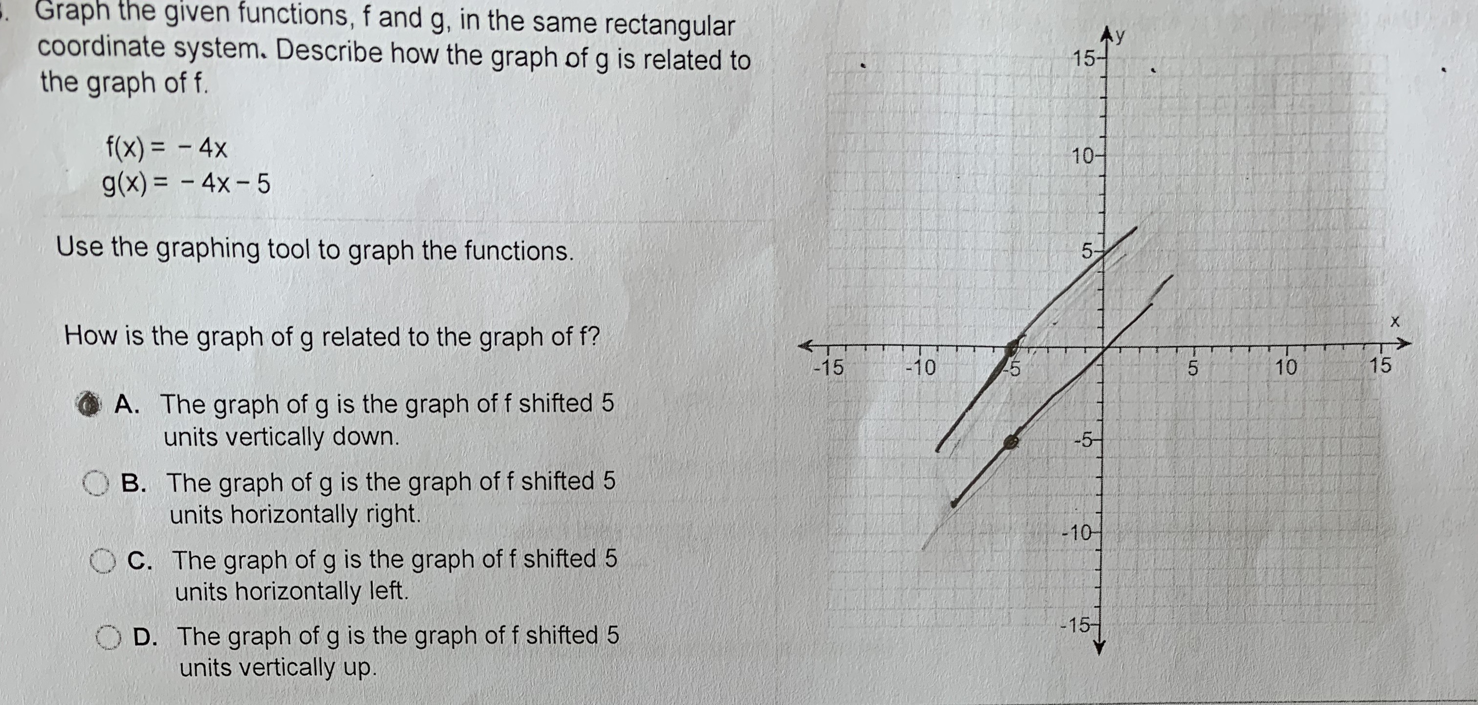 Describe How The Graph Of F X And G X Are Related