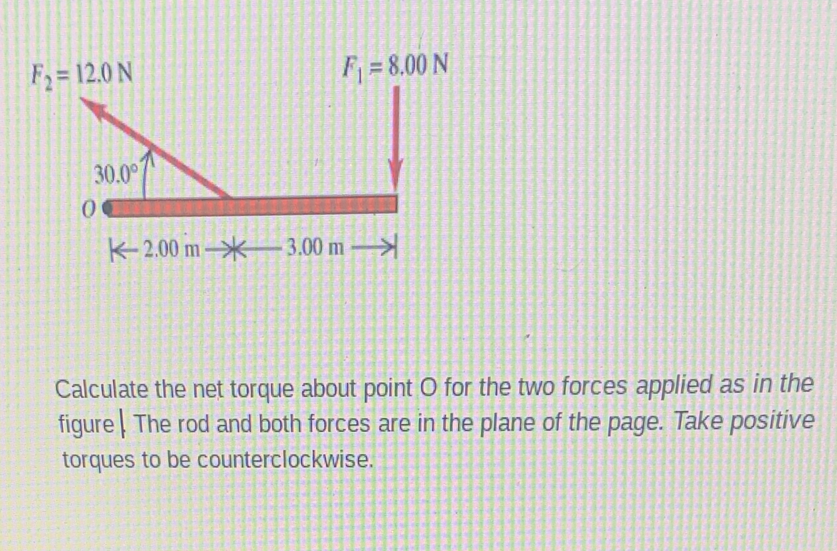 Answered: Calculate The Net Torque About Point O… | Bartleby