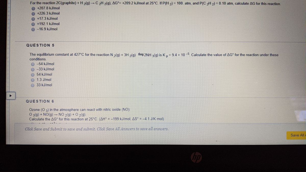 Answered The Equilibrium Constant At 427 C For Bartleby