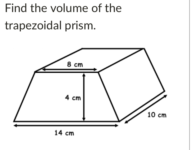 volume of an isosceles trapezoidal prism