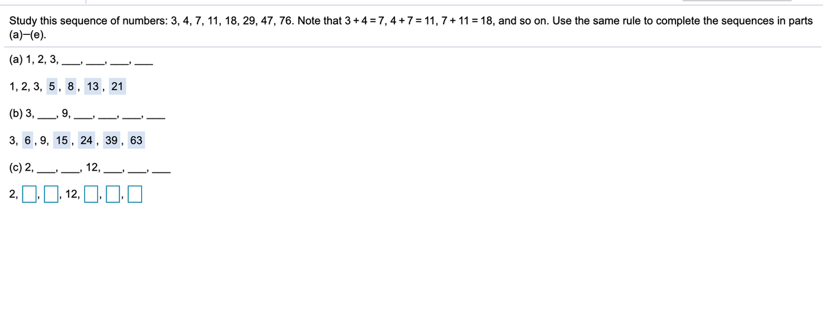 Answered Study This Sequence Of Numbers 3 4 Bartleby