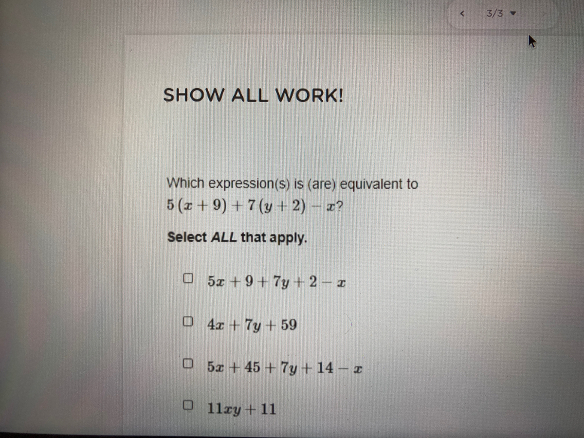 Answered Which Expression S Is Are Equivalent Bartleby