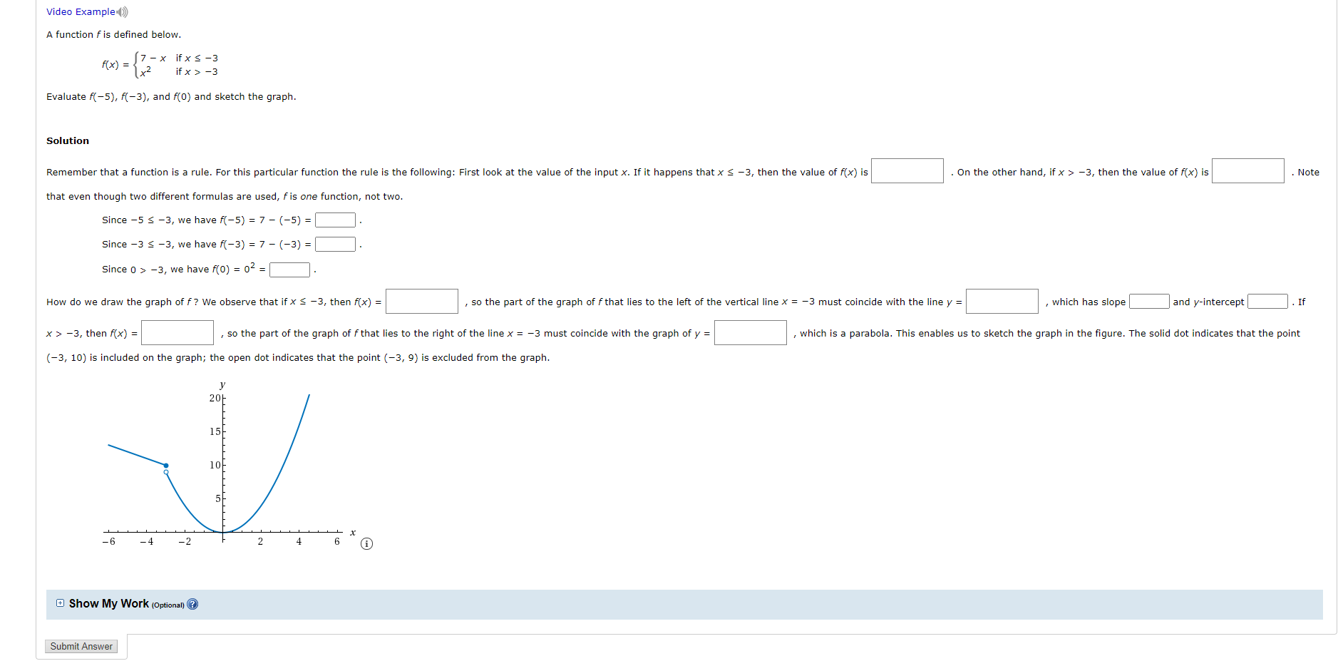 Answered A Function F Is Defined Below 7 X Bartleby