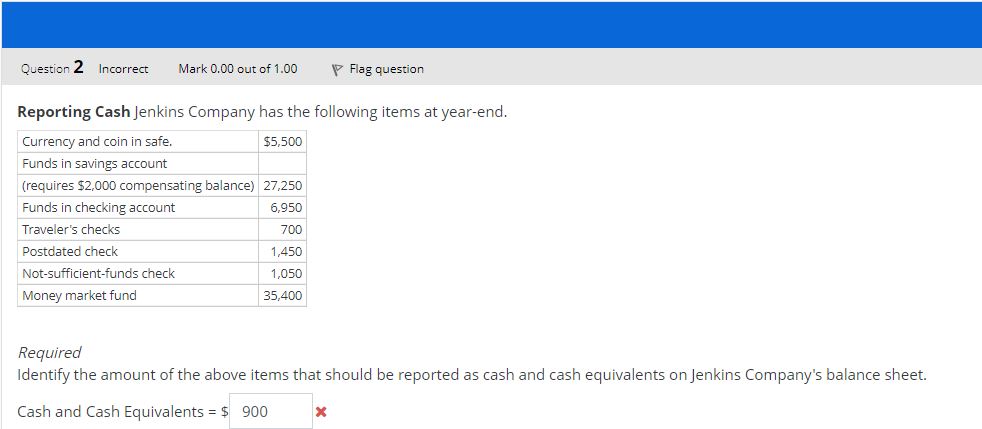 Answered Reporting Cash Jenkins Company Has The Bartleby