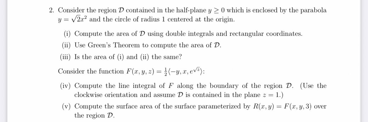 Answered 2 Consider The Region D Contained In Bartleby