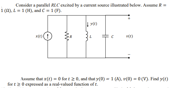 Answered Consider A Parallel Rlc Excited By A Bartleby