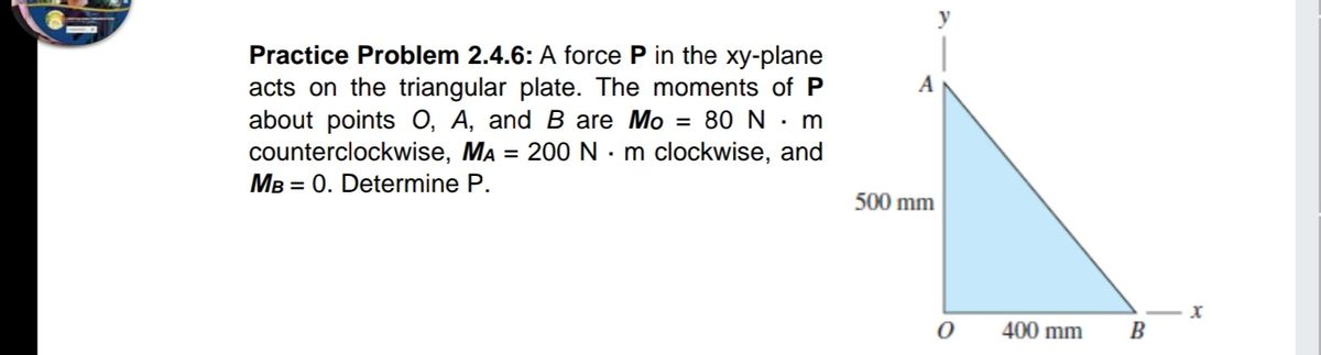 Answered Practice Problem 2 4 6 A Force P In Bartleby