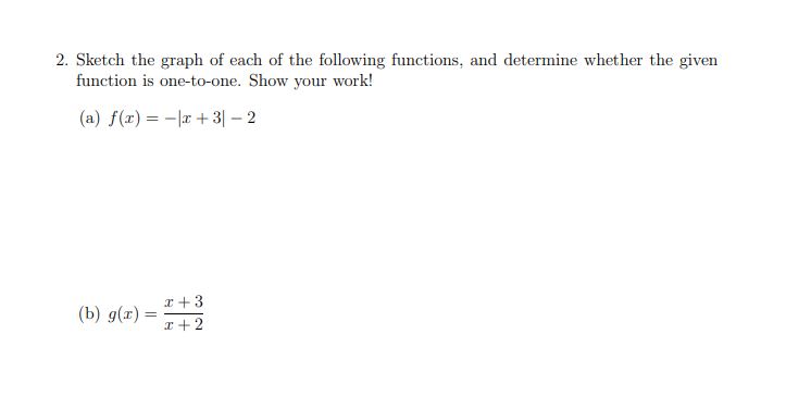 Answered 2 Sketch The Graph Of Each Of The Bartleby