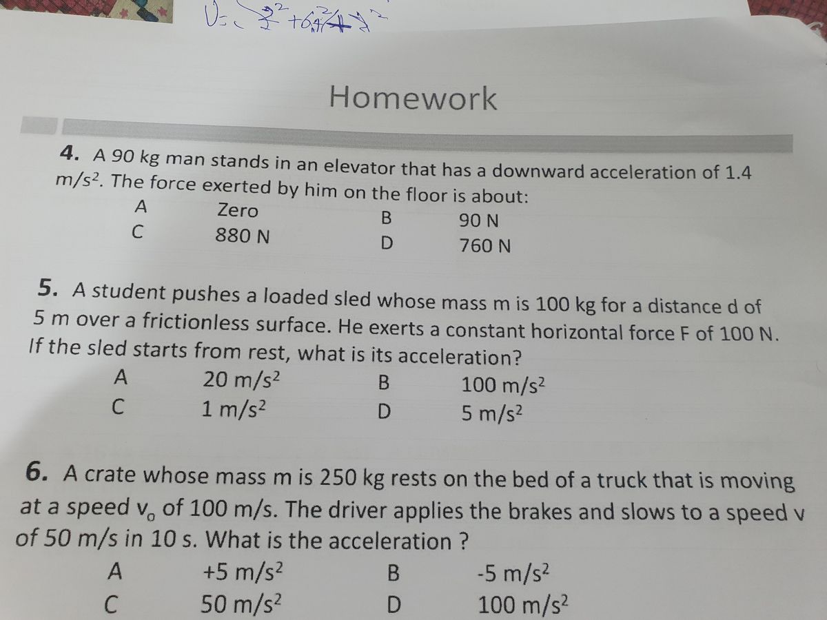 Answered 5 A Student Pushes A Loaded Sled Whose Bartleby