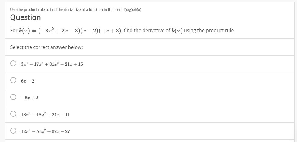 Answered Use The Product Rule To Find The Bartleby