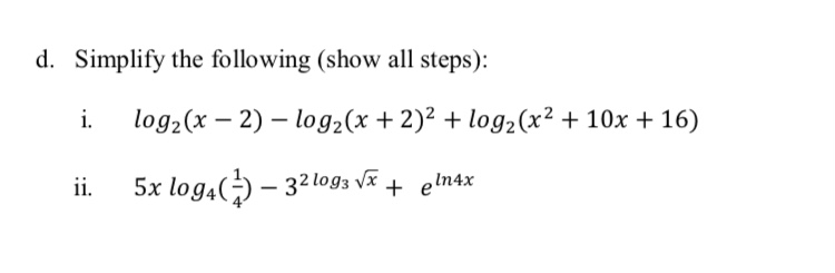 Answered I Log2 X 2 Log2 X 2 Log2 X Bartleby