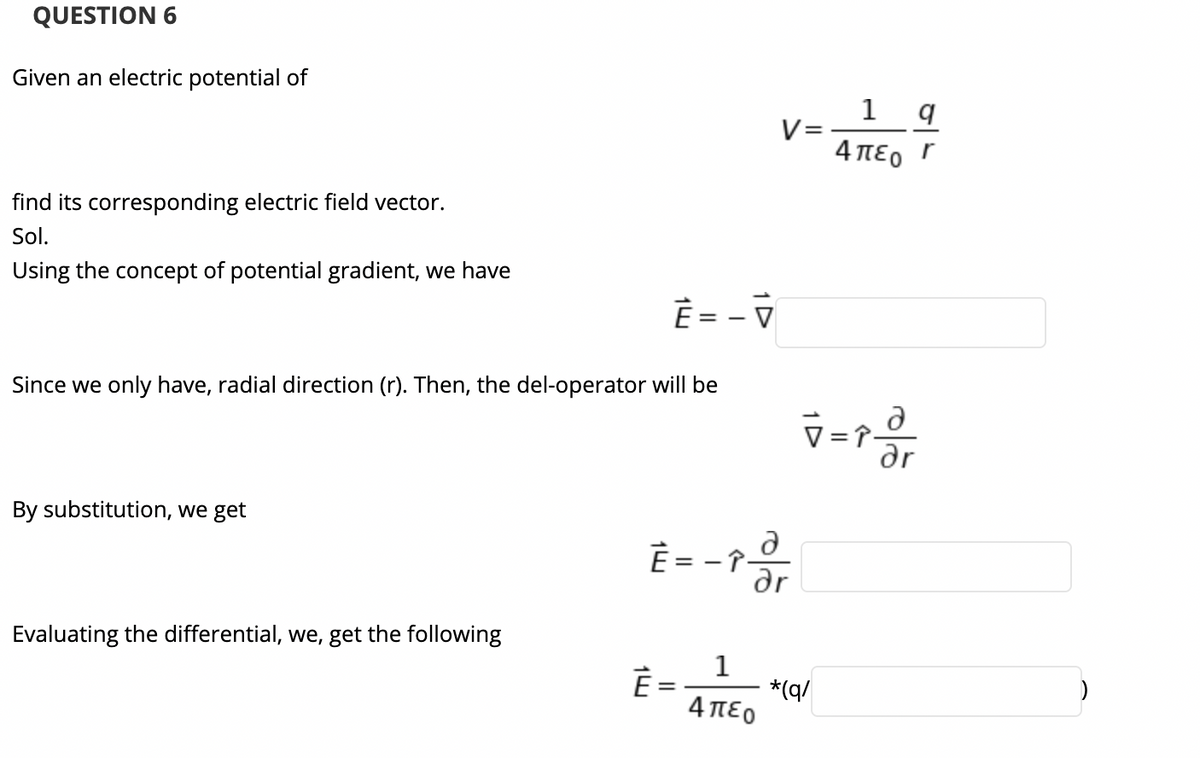 Answered Given An Electric Potential Of 1 Q V Bartleby