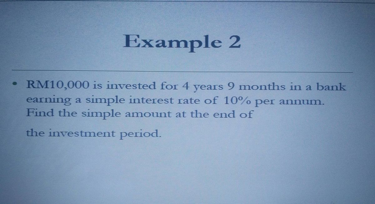 Answered: RM10,000 is invested for 4 years 9… | bartleby