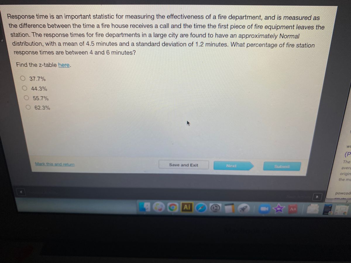 Answered Response Time Is An Important Statistic Bartleby