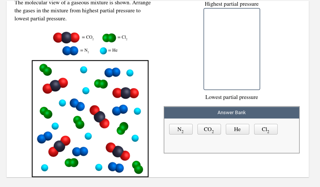 Answered The Molecular View Of A Gaseous Mixture… Bartleby