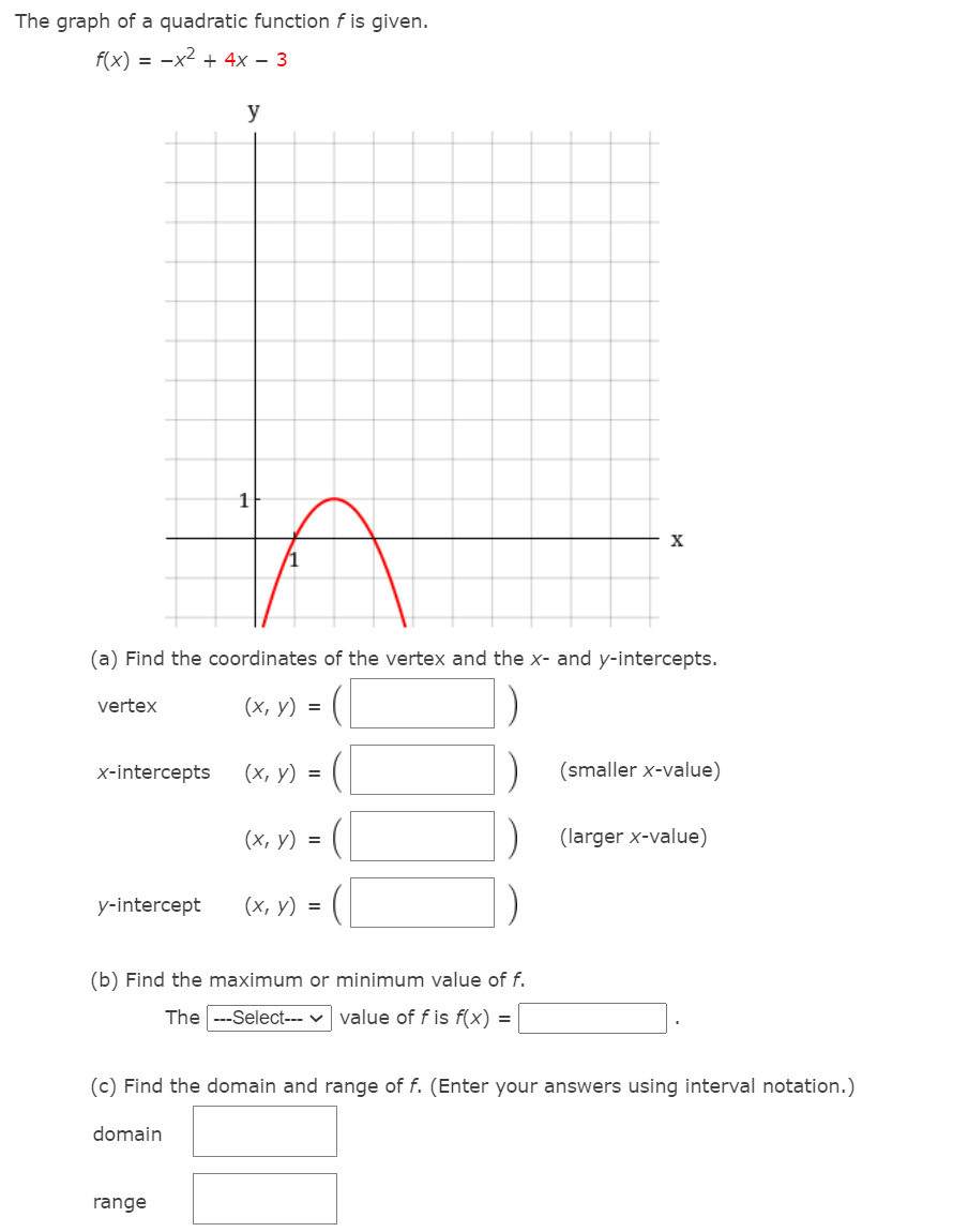Answered The Graph Of A Quadratic Function F Is Bartleby