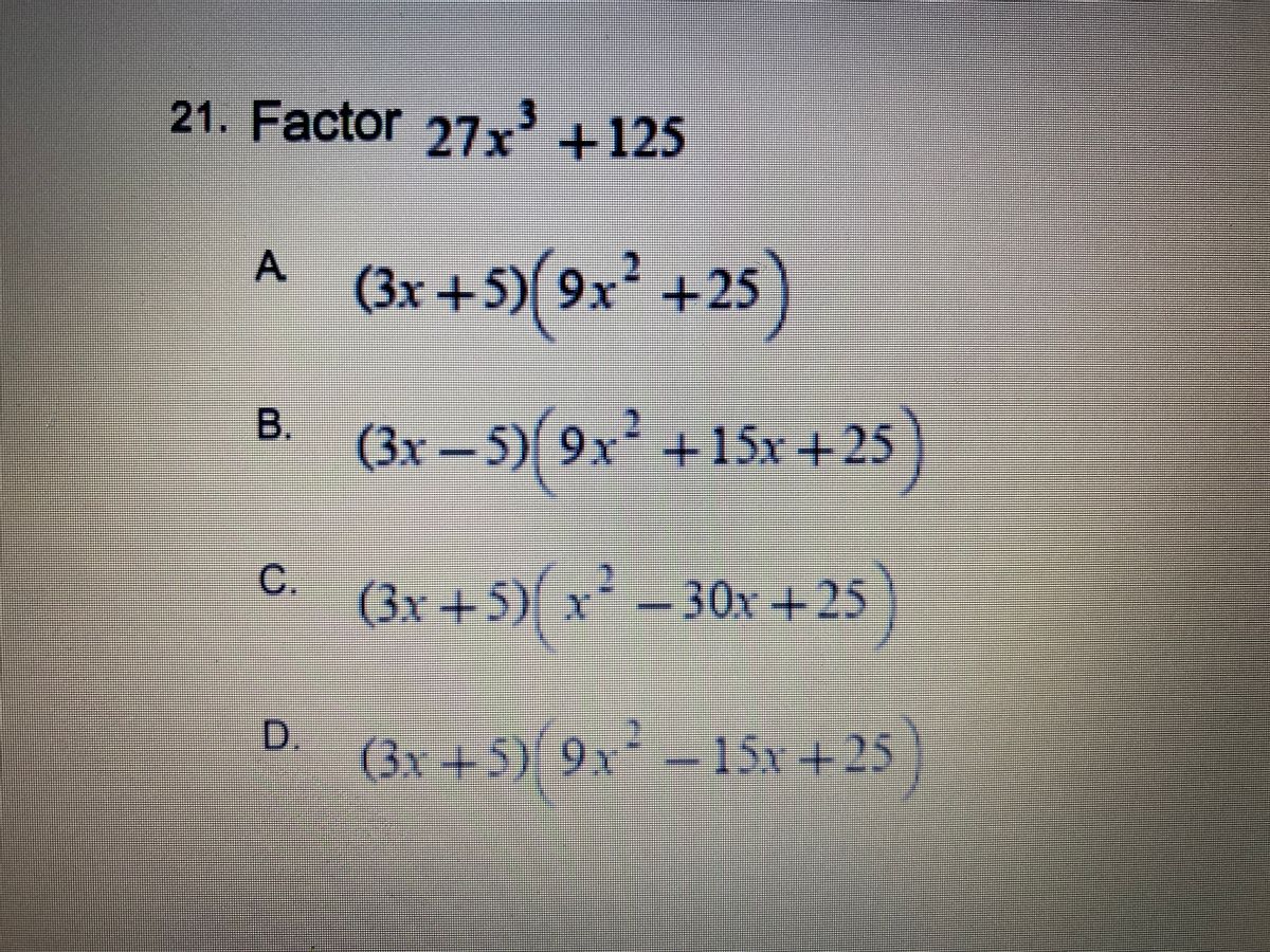 13) 7x = x   25