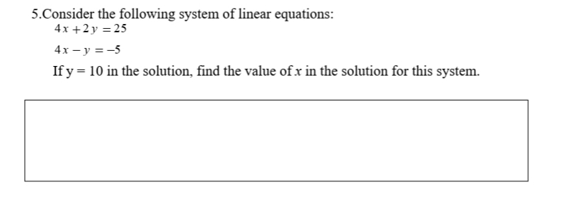 Answered 5 Consider The Following System Of Bartleby