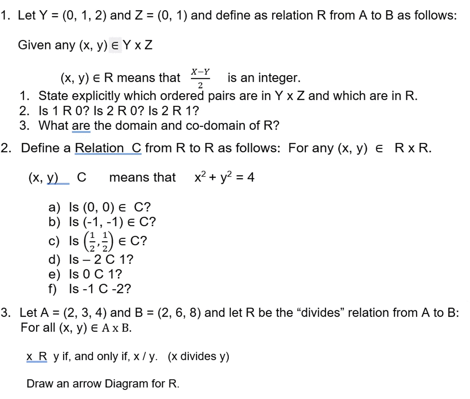 Answered 1 Let Y 0 1 2 And Z 0 1 And Bartleby