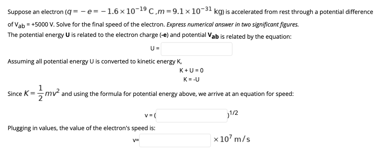 Answered Suppose An Electron Q E 1 6 X Bartleby