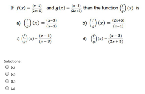 Answered X 1 2x 5 Then The Function 4 X Bartleby