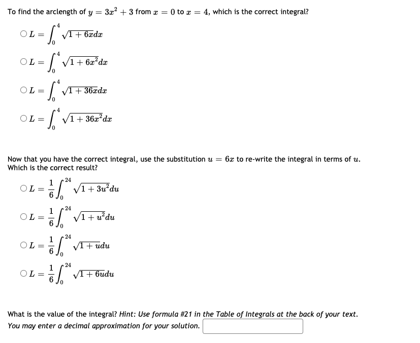 Answered To Find The Arclength Of Y 3x 3 Bartleby