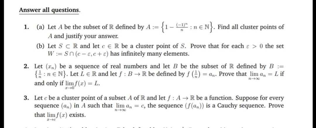 Answered A Let A Be The Subset Of R Defined By Bartleby