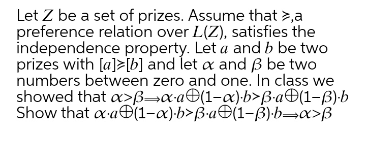 Answered Let Z Be A Set Of Prizes Assume That Bartleby