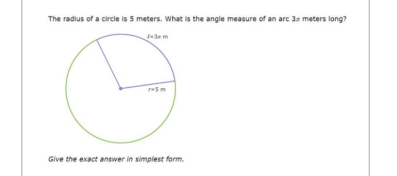 Answered: The radius of a circle is 5 meters.… | bartleby