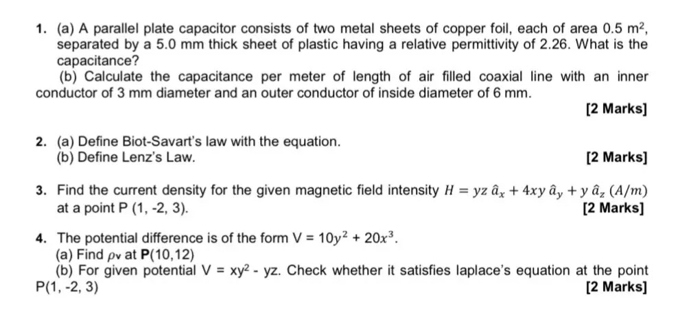Answered 1 A A Parallel Plate Capacitor Bartleby