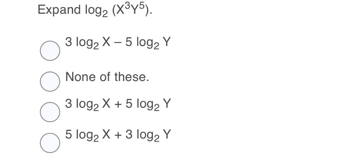 Answered Expand Log2 Xy Bartleby