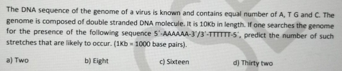 Answered The Dna Sequence Of The Genome Of A Bartleby